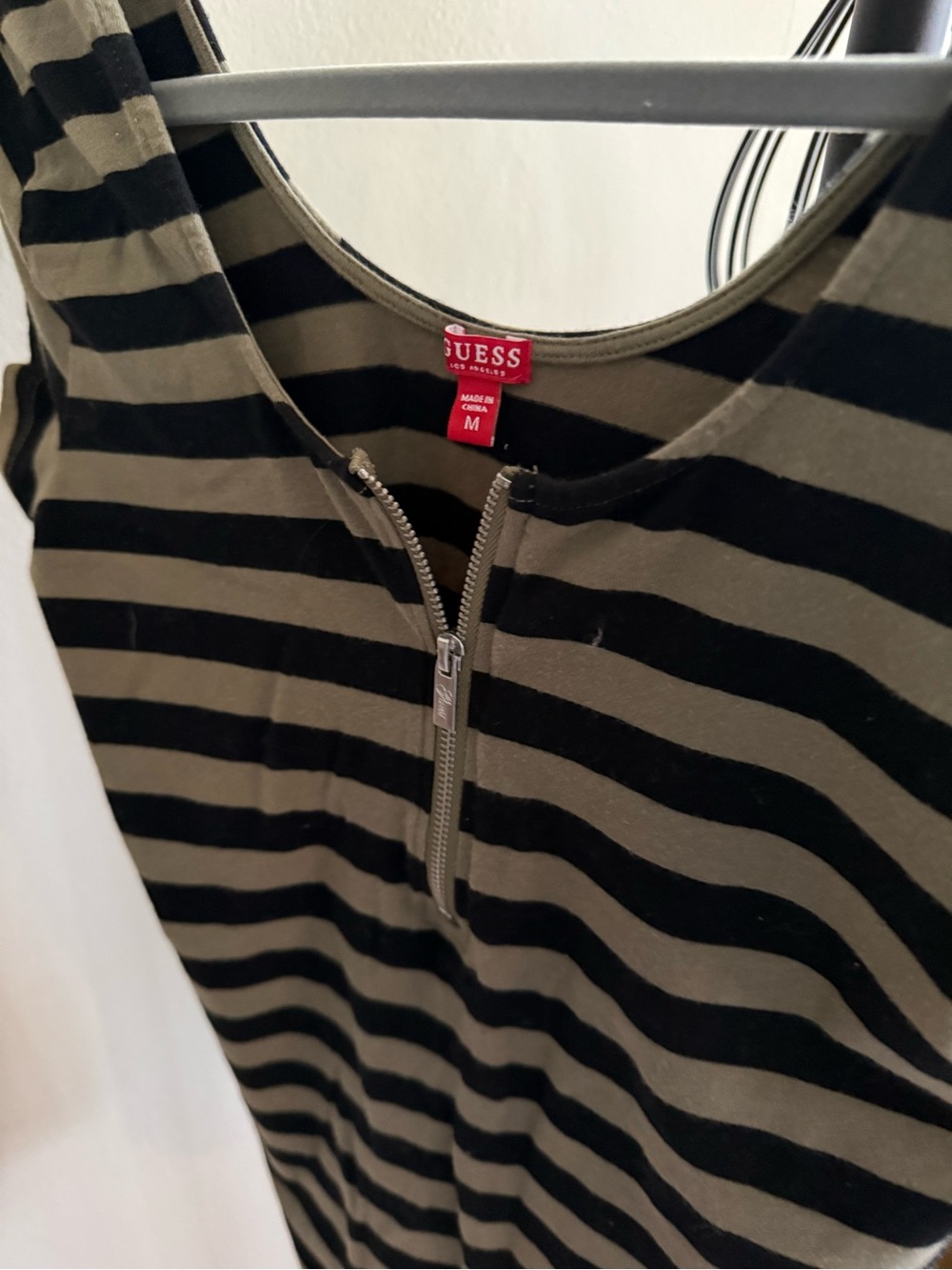 GUESS 2 TOPS Olive & Black AND red with zipper front
